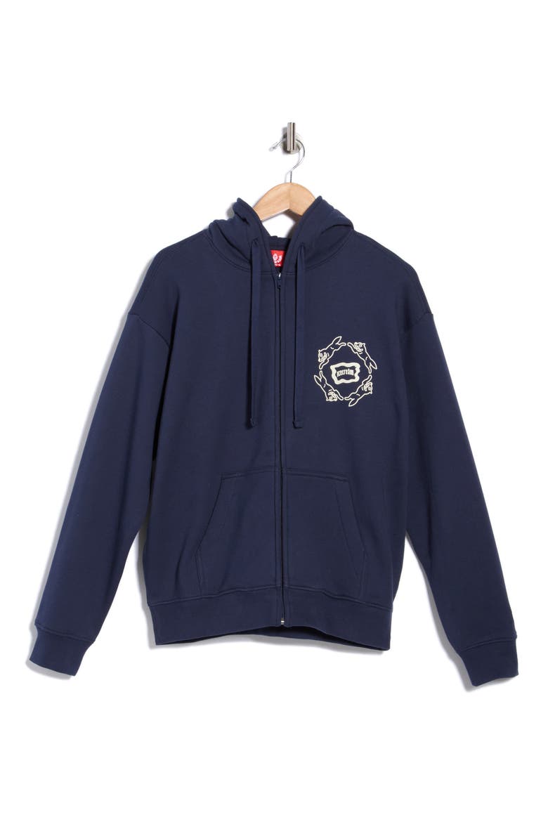 Loop Cotton French Terry Hoodie, Alternate, color, BLACK IRIS