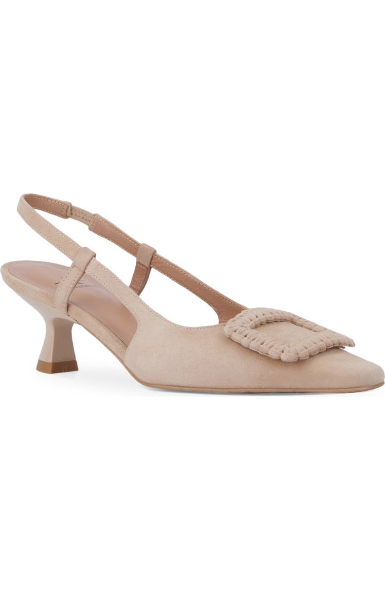 Aquatalia Arabella Kitten Heel Weatherproof Slingback Pump, Main, color, Almond