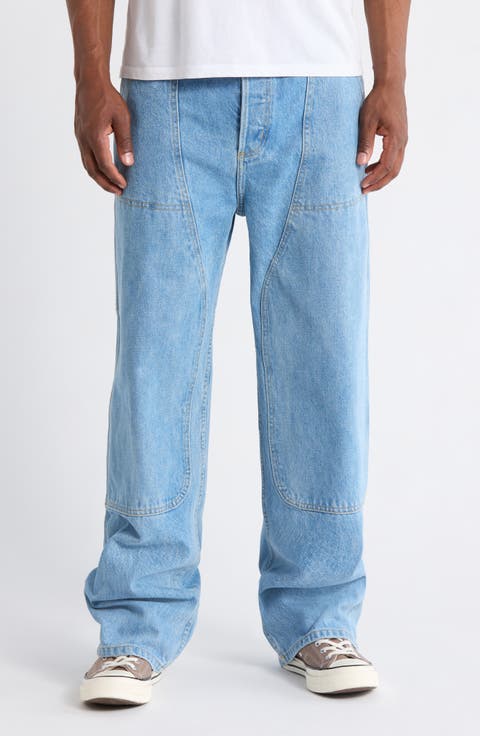 Straight Leg Jeans (Light Washed Indigo)