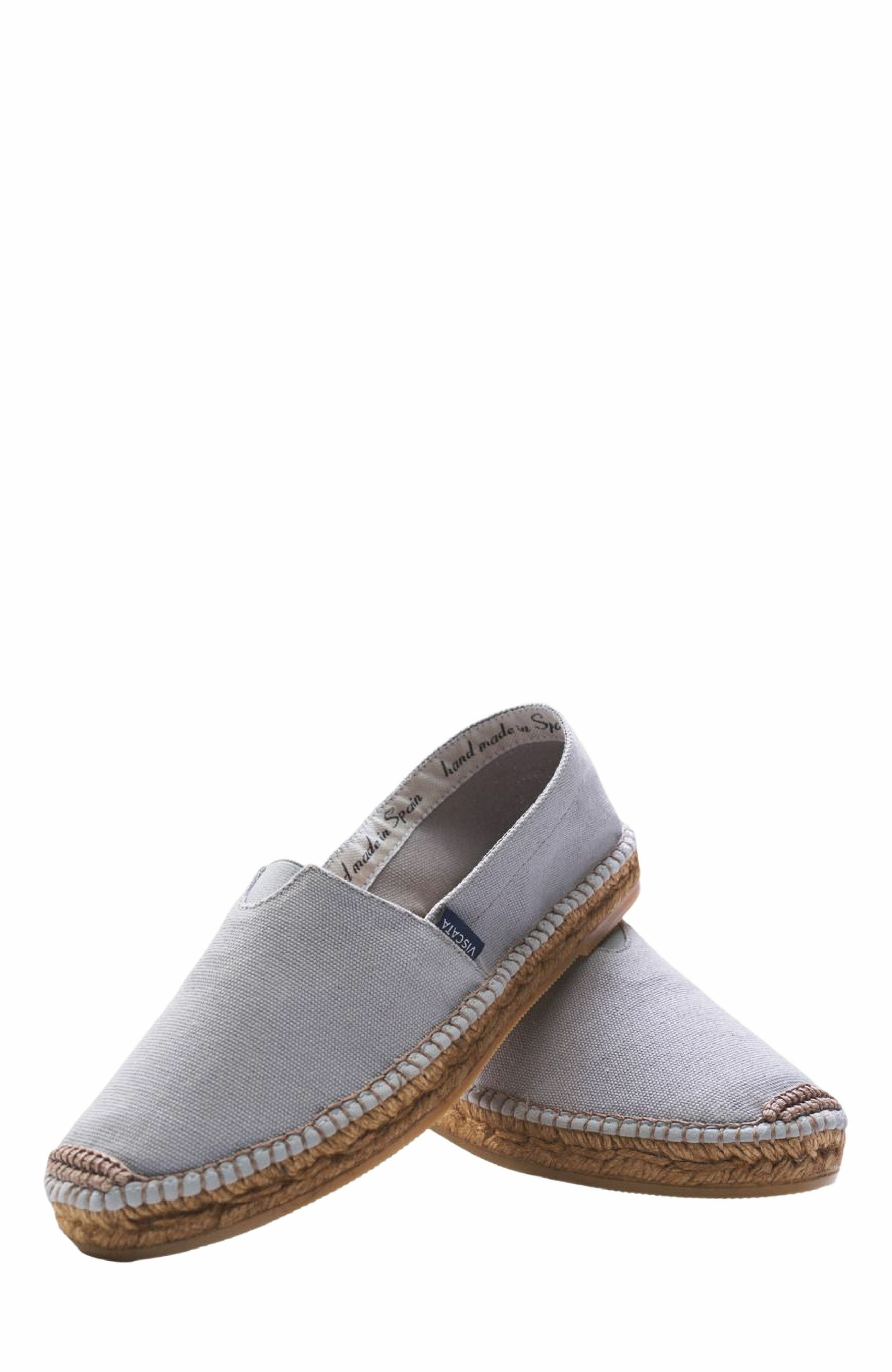 VISCATA Barceloneta Canvas Espadrille Flats, Alternate, color, Ash Grey