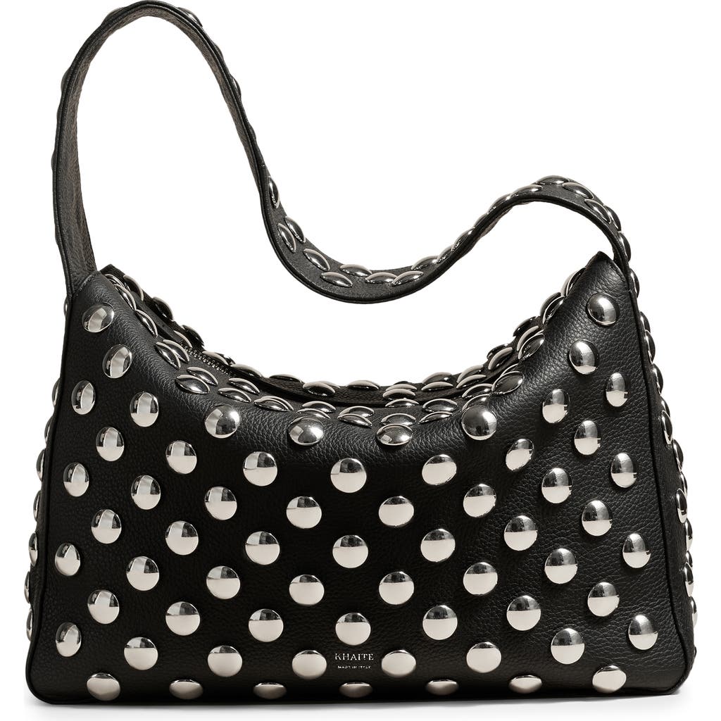 Khaite Elena Stud Detail Shoulder Bag In Black