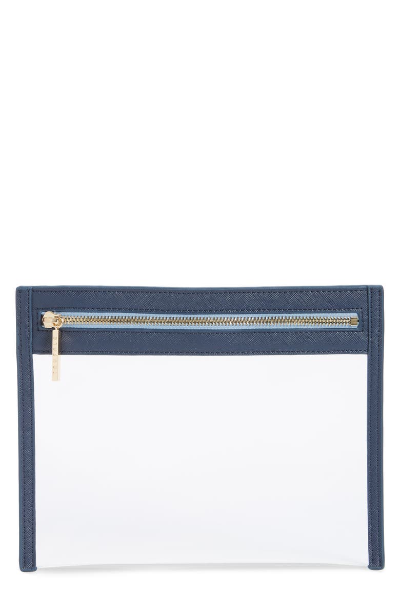 Small Clarity Clutch, Main, color, NAVY
