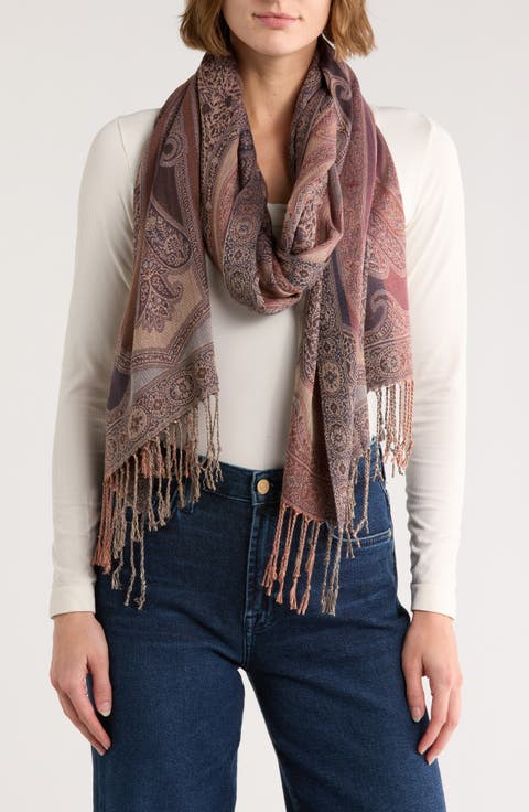 Paisley Fringe Scarf