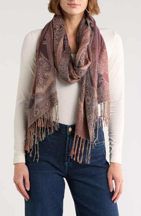 Vince Camuto Paisley Fringe Scarf