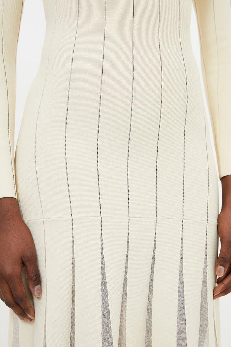 Filament Full Skirt Knit Midi Dress, Alternate, color, Ivory