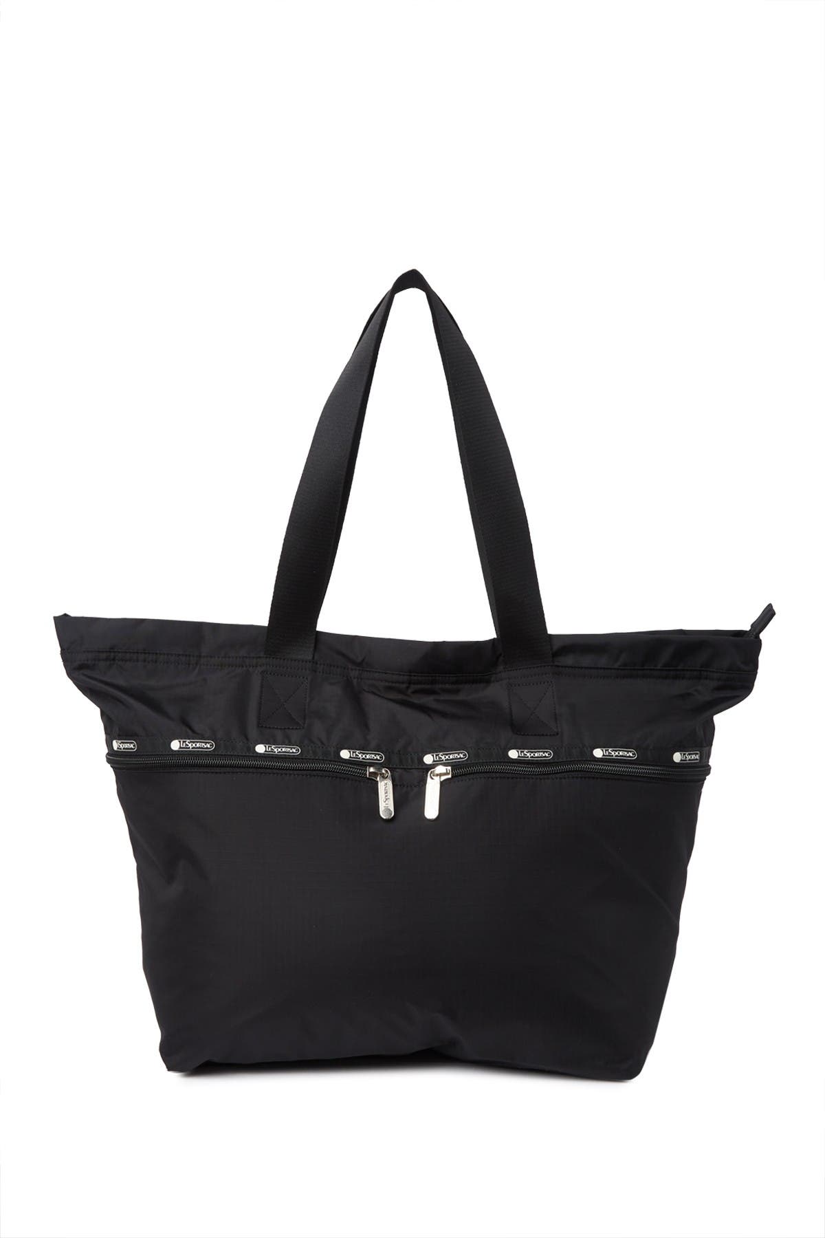Carlin Zip Top Tote Bag, Main, color, JET BLACK