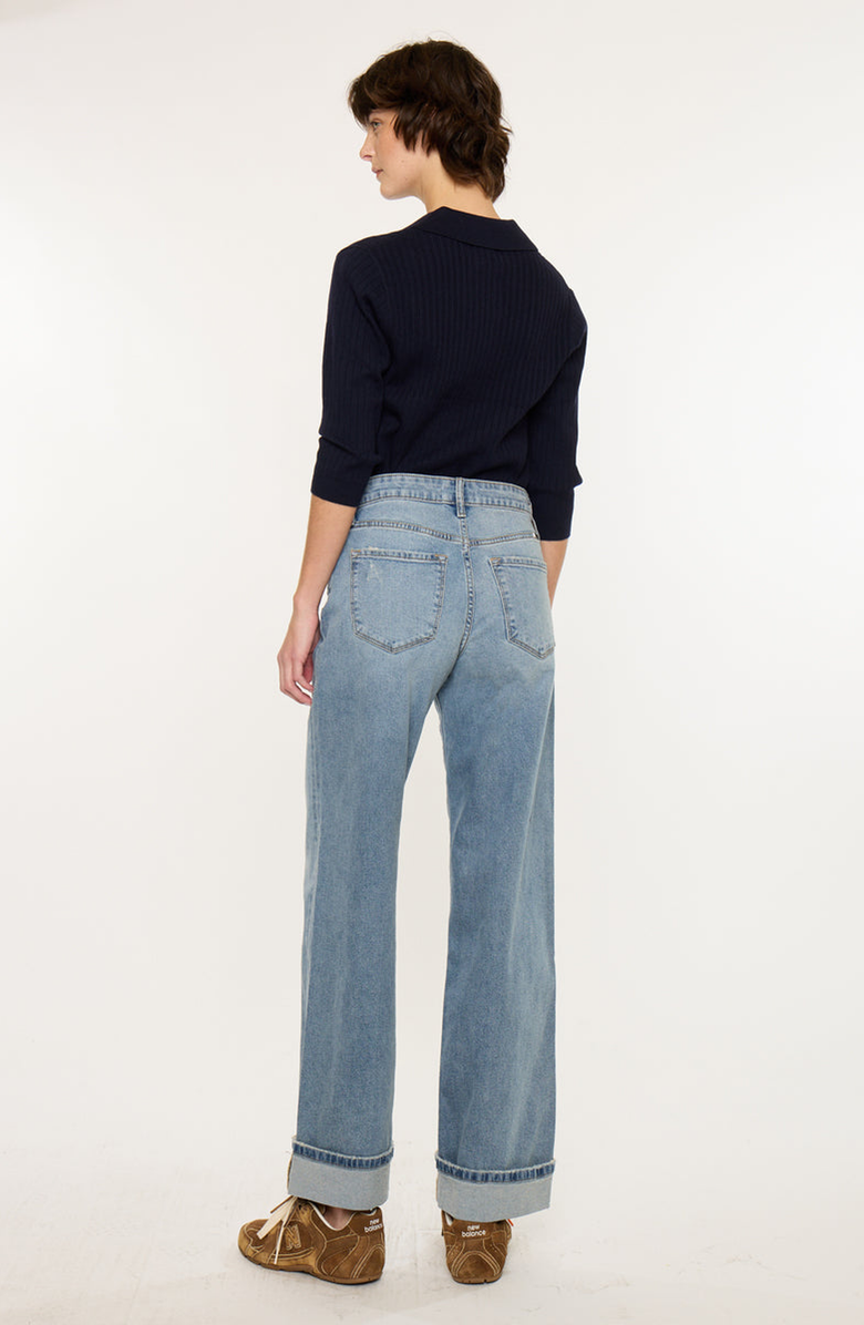 KanCan Bellen Essentials High Rise Wide Jeans, Alternate, color, Medium Wash