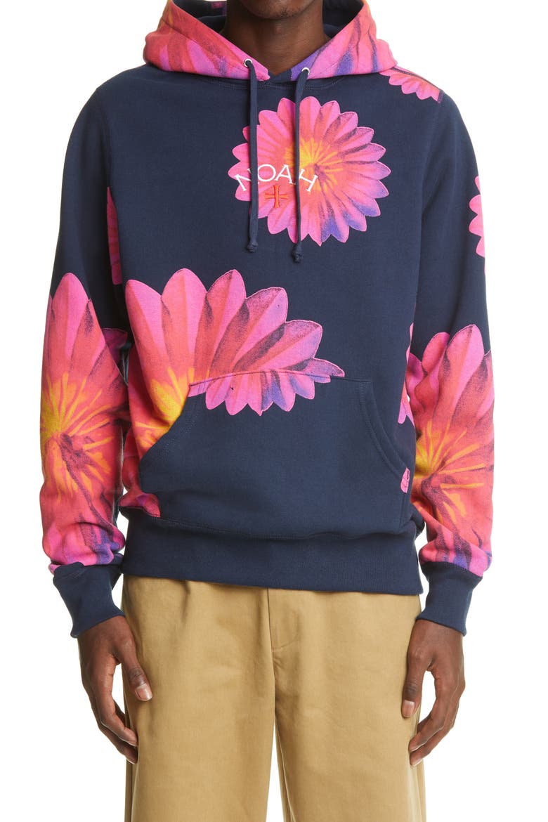 x B-52s Floral Cotton Hoodie (Nordstrom Exclusive), Alternate, color, NAVY FLORAL
