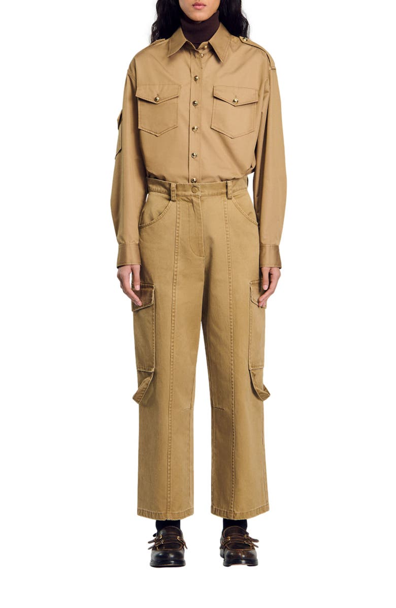 SANDRO Cargo trousers, Alternate, color,