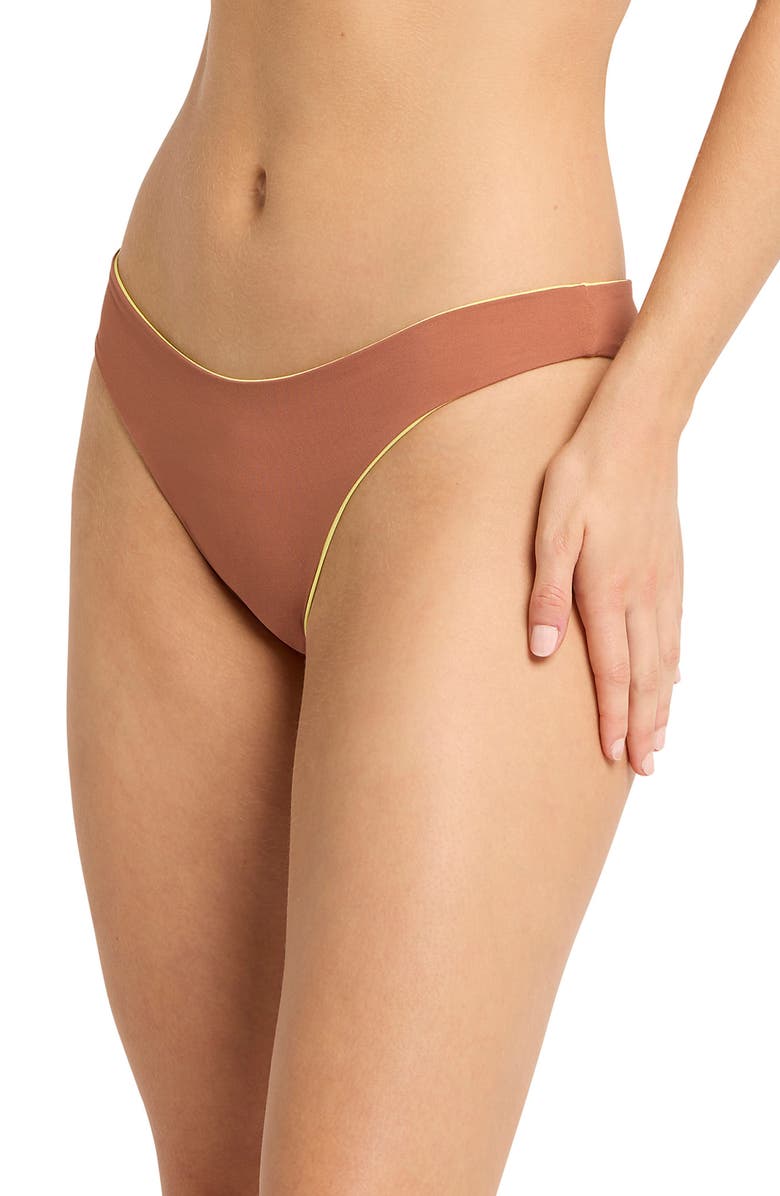 bond-eye Siara Bikini Bottoms, Alternate, color, Lemon Sorbet/ Toasted