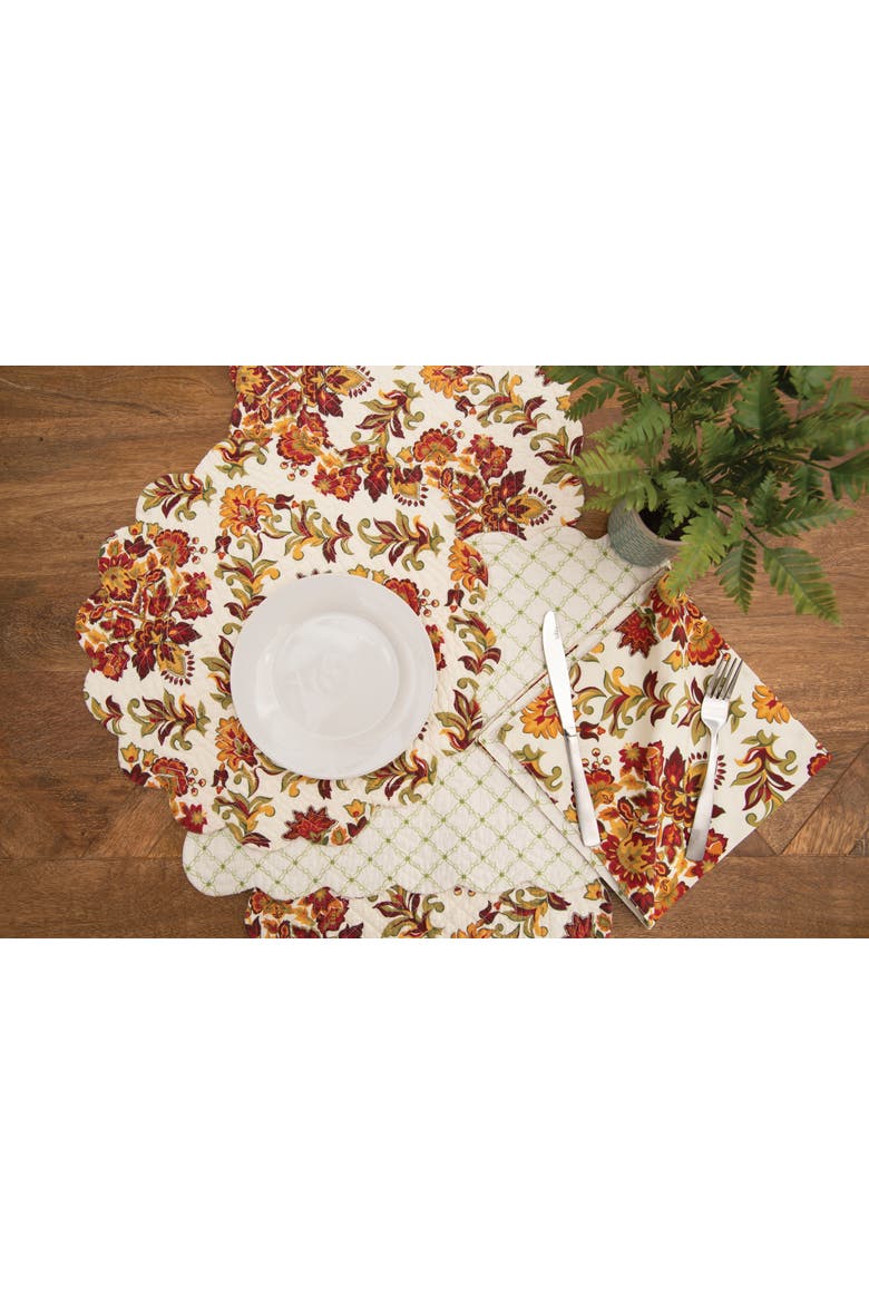 Agnes Cotton Reversible Napkin Set of 6, Alternate, color, Green
