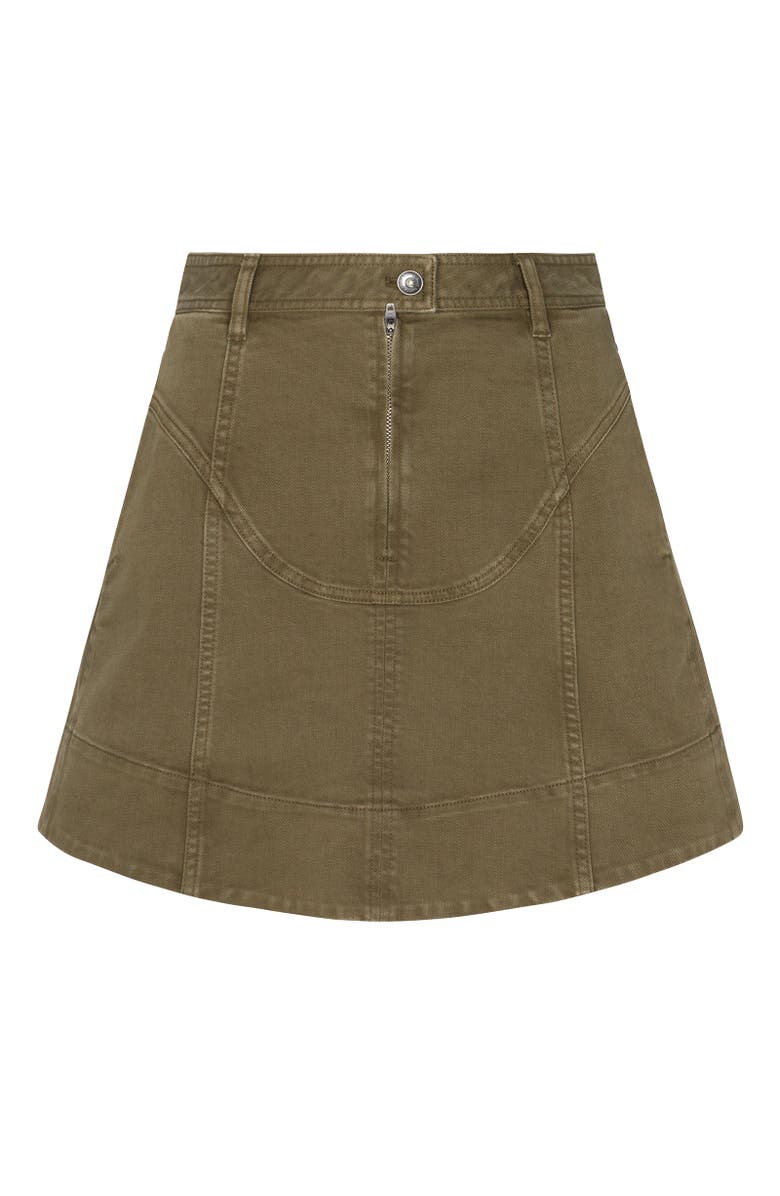 Rebecca Taylor Carmen Garment Dyed Skirt, Alternate, color, Olive