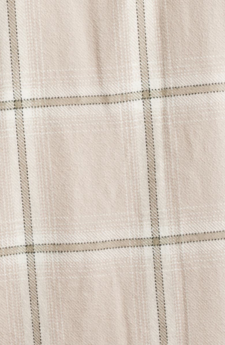 Schott NYC Plaid Flannel Button-Up Work Shirt, Alternate, color, Sand