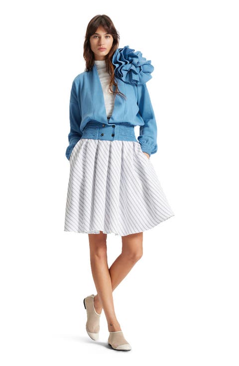 Nomia Ribbed Waist Rosette Cardigan