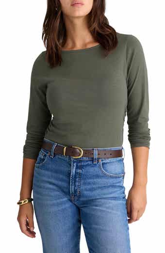 Madewell Ruched Long Sleeve Top