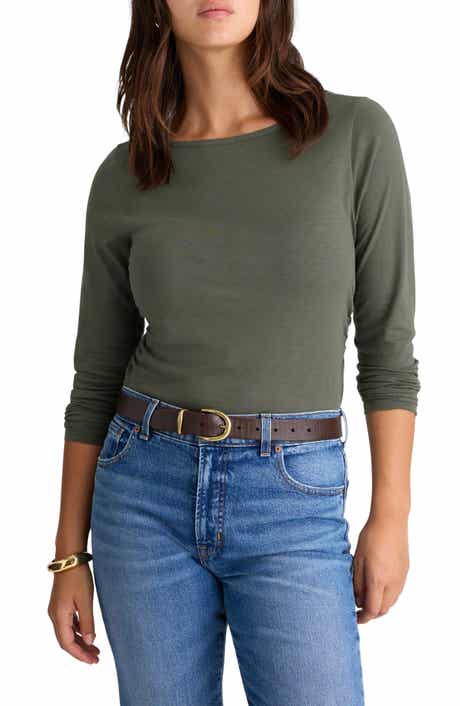 Madewell Ruched Long Sleeve Top