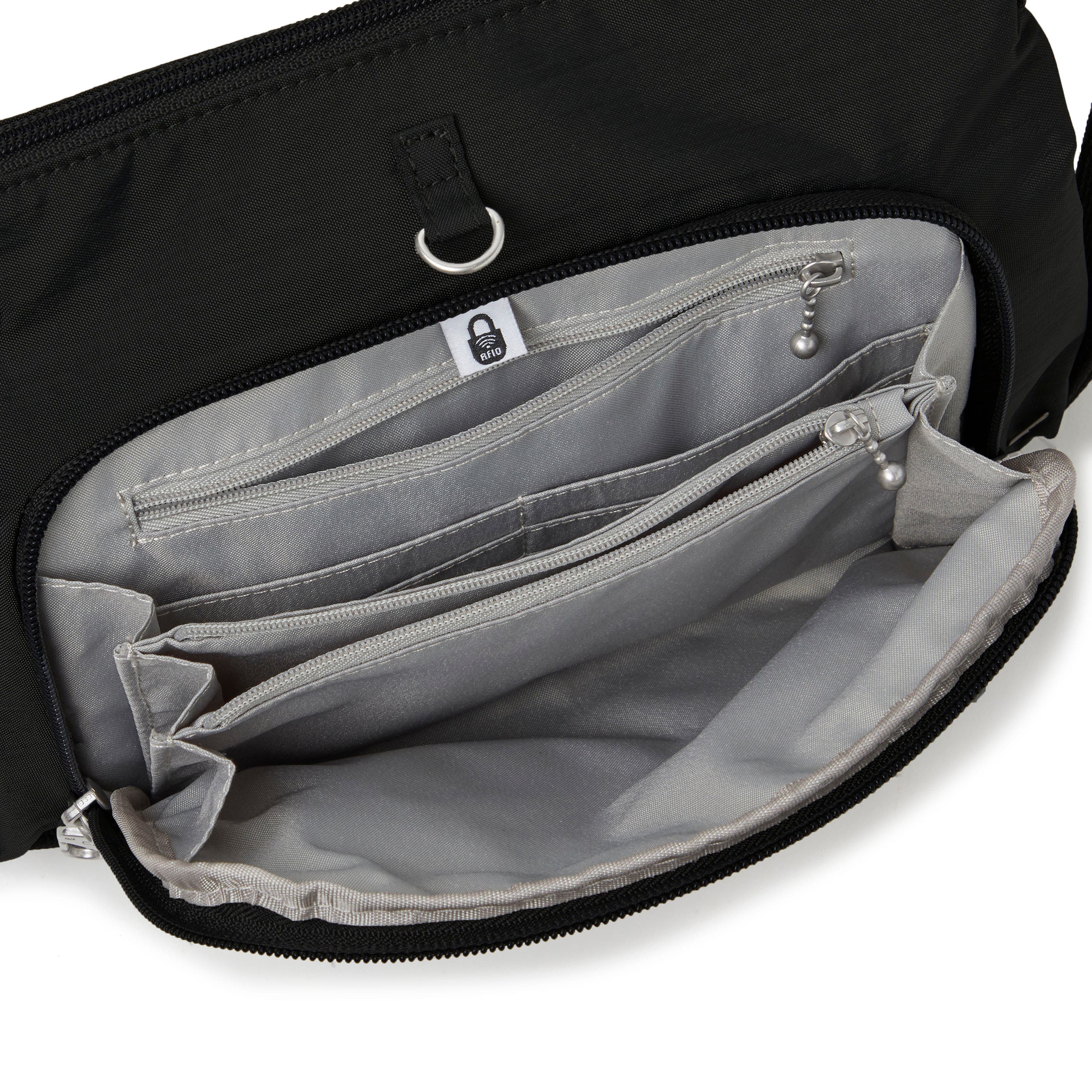 BAGGALLINI Securtex Anti-Theft Memento Crossbody Bag, Alternate, color, Black