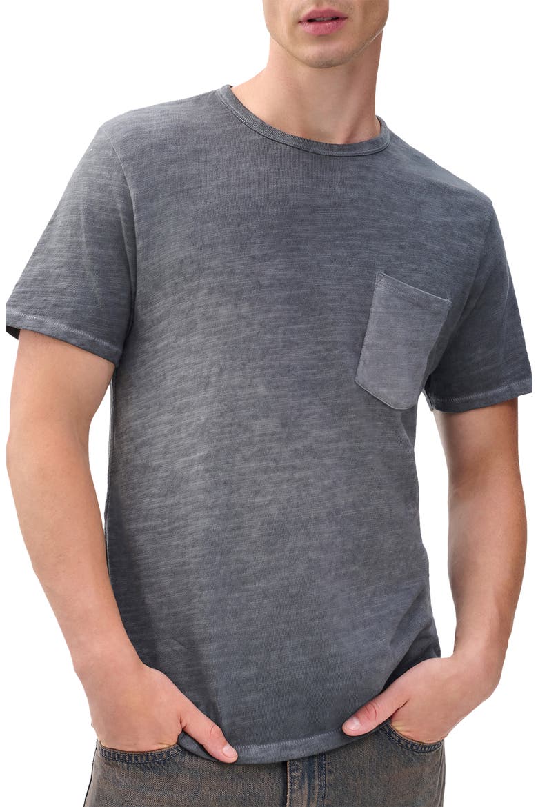 Classic Flame Washed Slub Cotton T-Shirt, Main, color, SHD GREY
