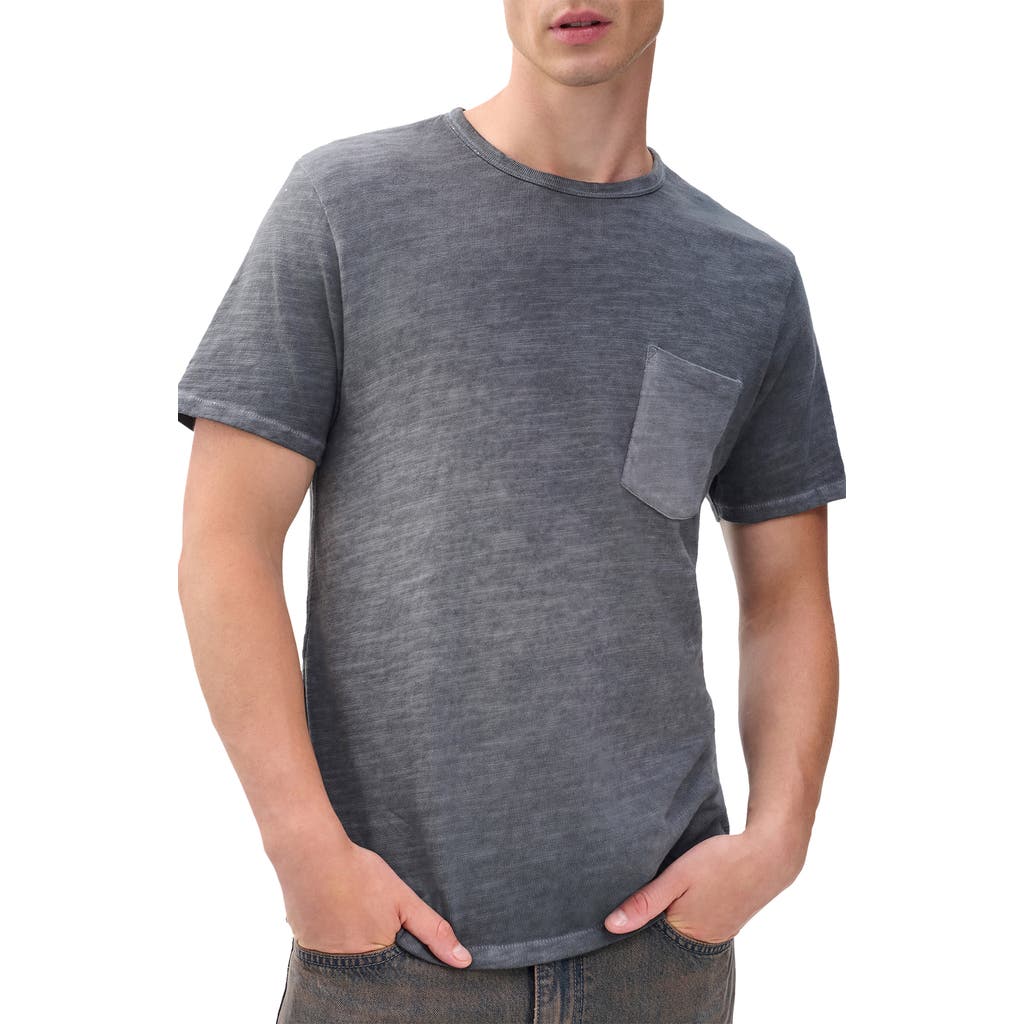 Rag & Bone Classic Flame Washed Slub Cotton T-shirt In Gray