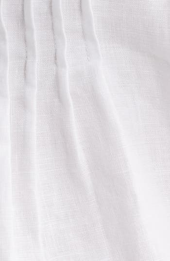 Costalina Pintuck Linen Peasant Top