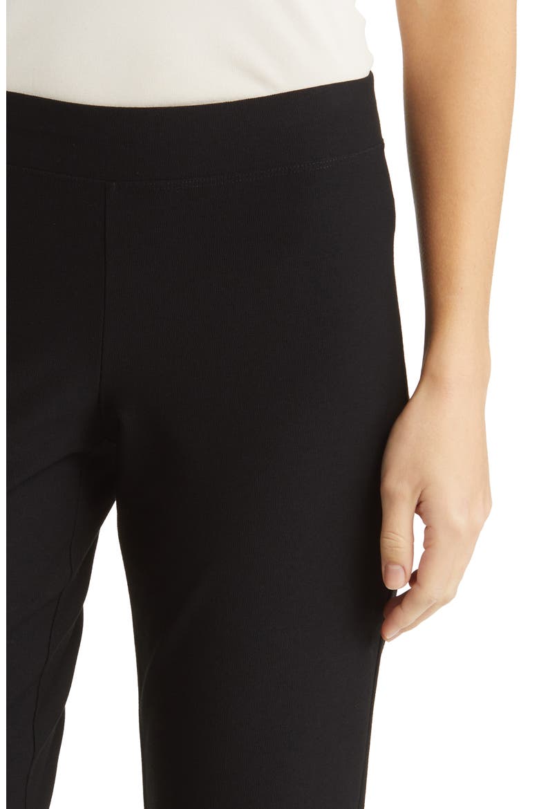 Stretch Crepe Slim Ankle Pants, Alternate, color, BLACK