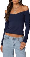 EDIKTED Nattie Off the Shoulder Long Sleeve Top