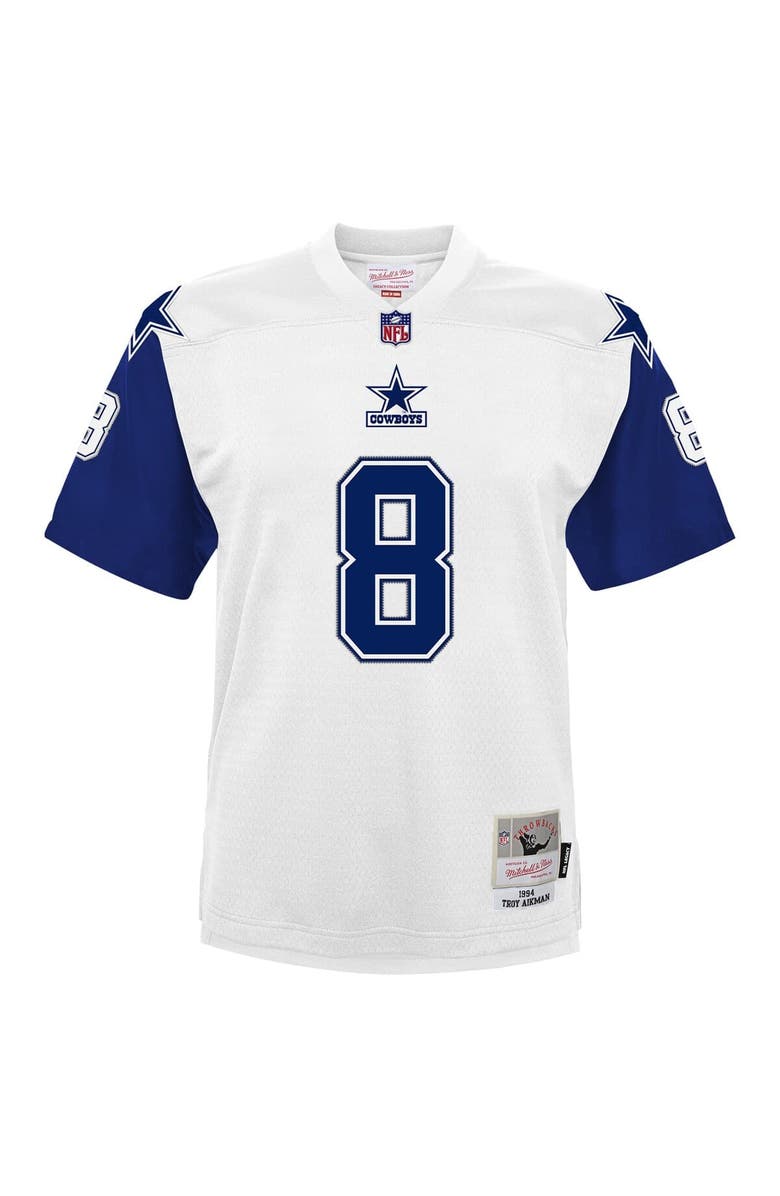 Mitchell & Ness Youth Mitchell & Ness Troy Aikman White Dallas Cowboys 1994 Alternate Legacy Jersey, Alternate, color, White