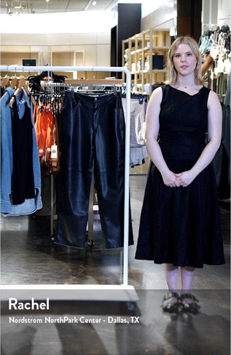 Faux Leather Straight Leg Pants, sales video thumbnail