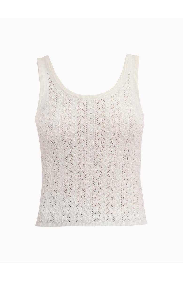 Rebecca Taylor Verana Knit Tank, Alternate, color, Ivory