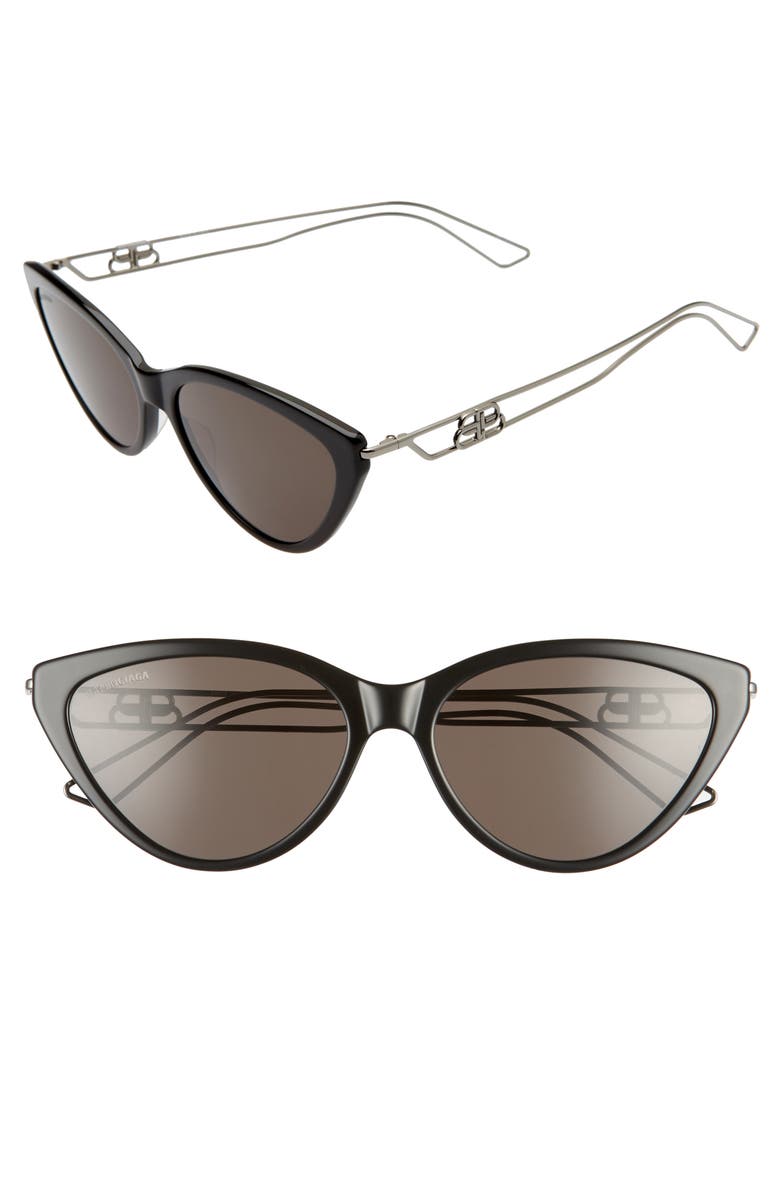 Balenciaga 56mm Cat Eye Sunglasses, Main, color,