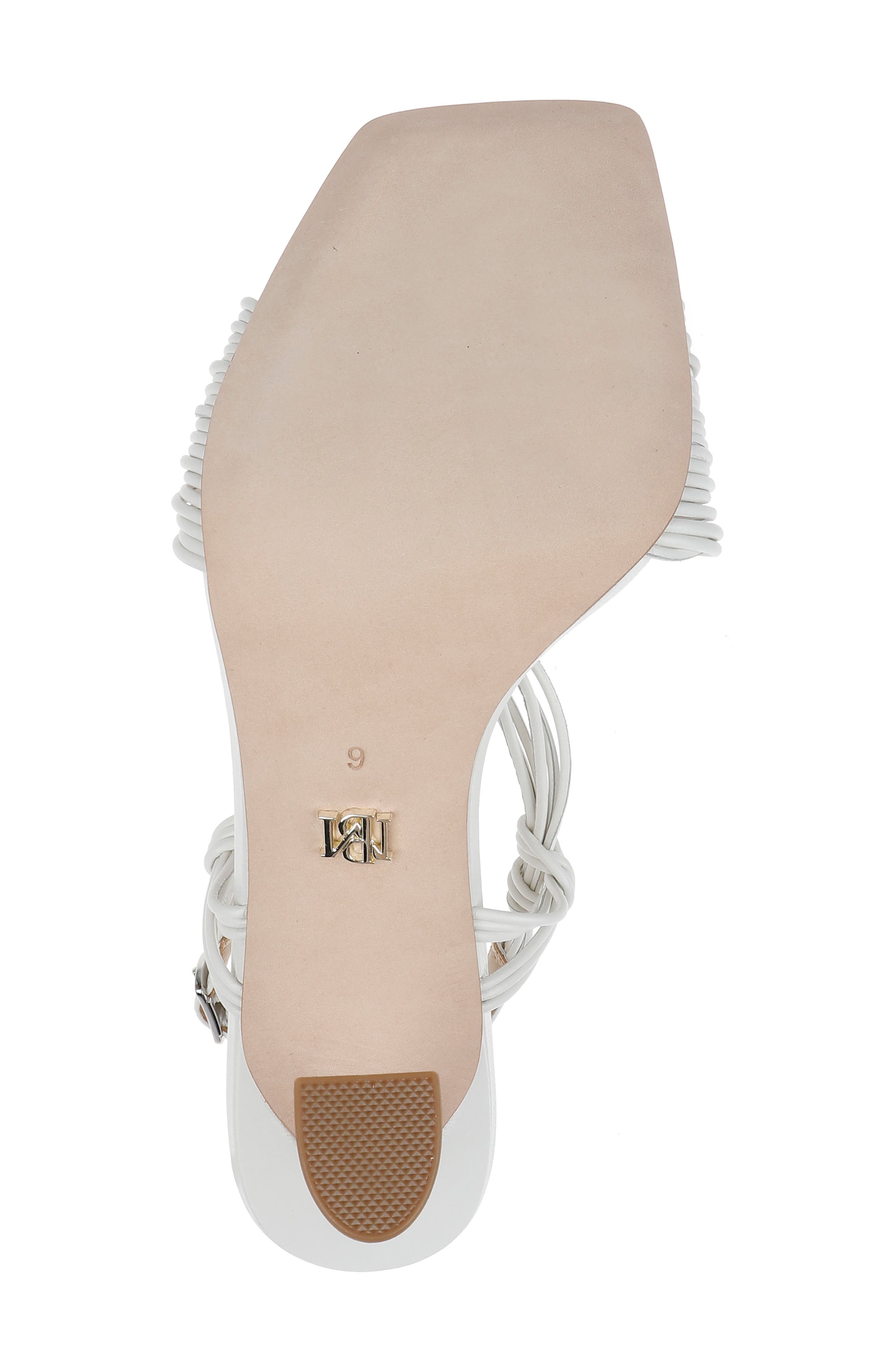 Badgley Mischka Collection Carmine High Shine Slingback Sandal, Alternate, color, Soft White