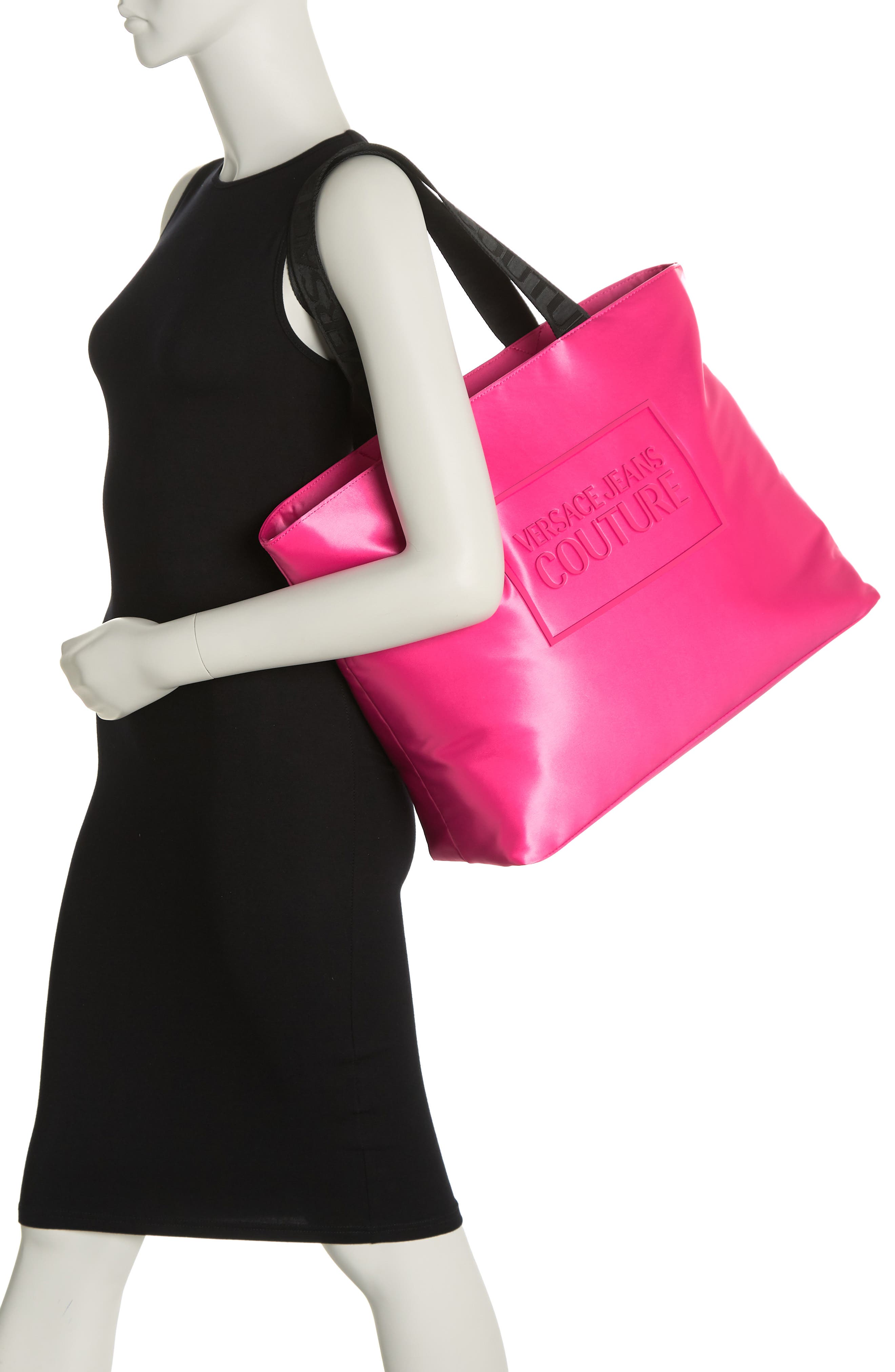 Versace Jeans Sporty Top Handle Tote Bag, Alternate, color, 