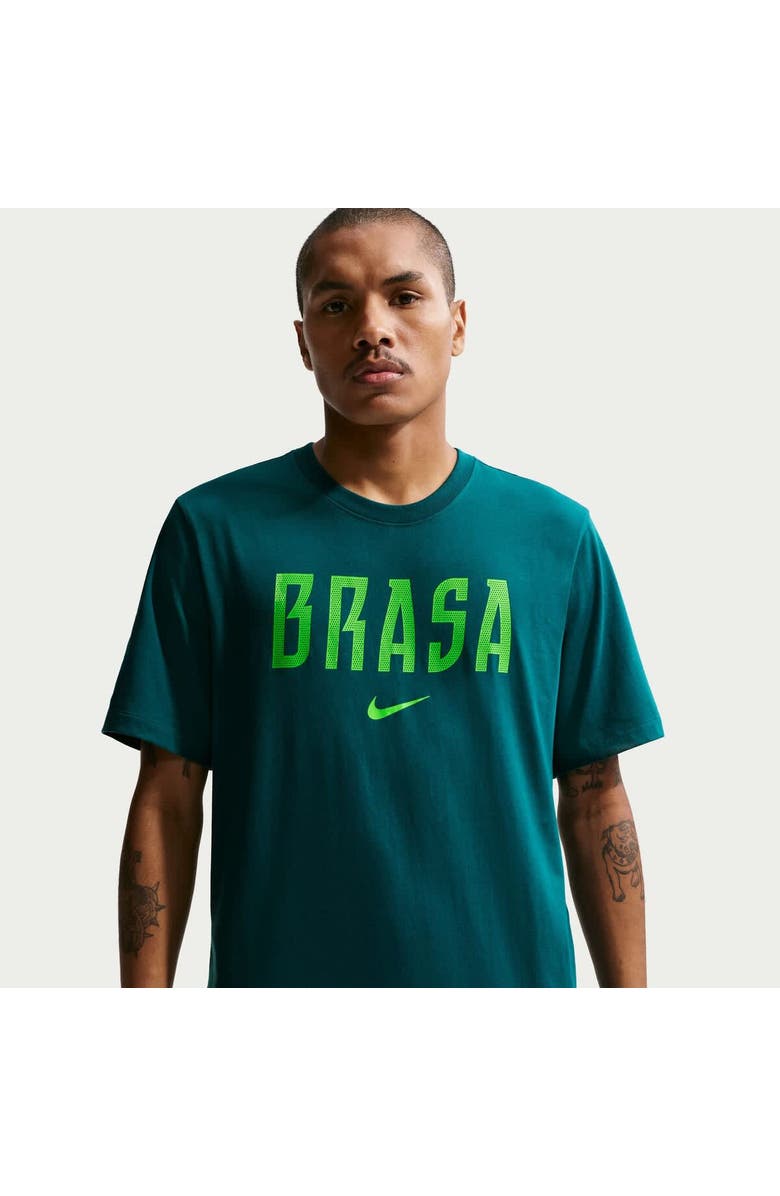Nike Men's Nike Green Brazil National Team Wordmark T-Shirt, Alternate, color, Green