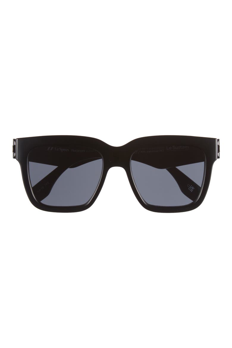 Tradeoff 54mm D-Frame Sunglasses, Main, color, BLACK
