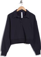 90 DEGREE BY REFLEX Silicon Fleece Portland Johnny Collar Sweatshirt