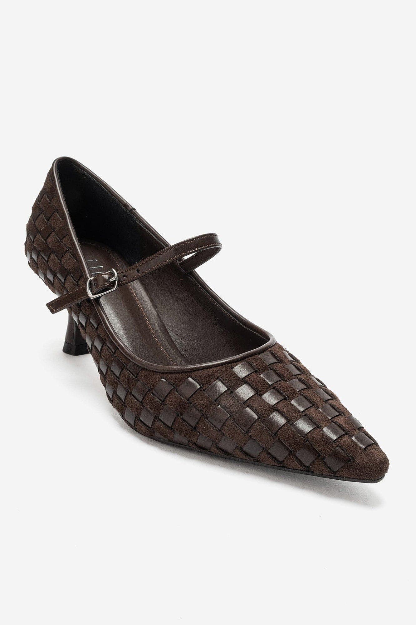 Rhodes Woven Mary Jane Pump, Main, color, Brown