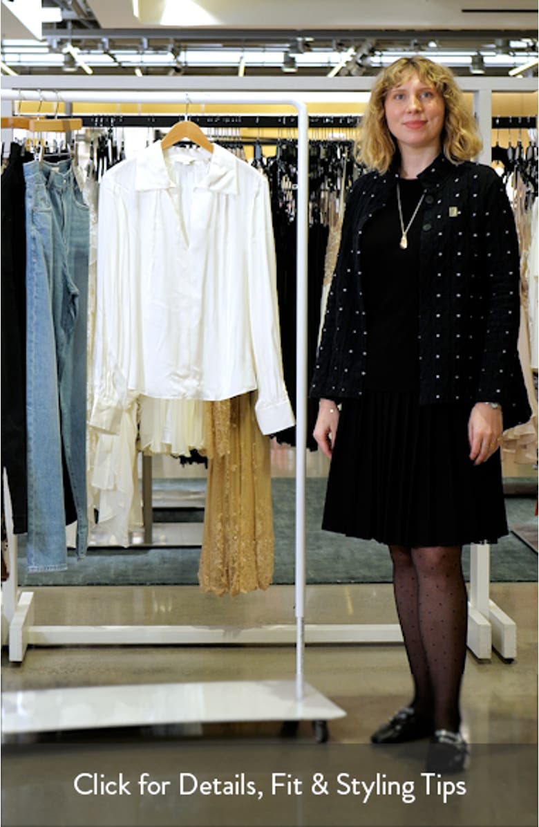 Placed Smocked Silk Blend Shirt, sales video thumbnail