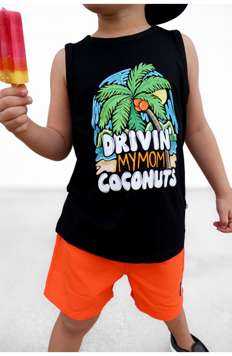 Fletch Drivin' My Mom Coconuts Tank, Alternate, color, Black
