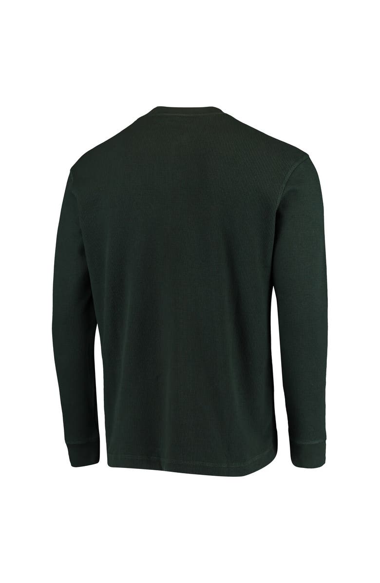 DUNBROOKE Men's Dunbrooke Green Green Bay Packers Logo Maverick Thermal Henley Long Sleeve T-Shirt, Alternate, color, 