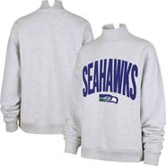 '47 Women's '47  Gray Seattle Seahawks Subtle Muse Mock Neck Sweatshirt