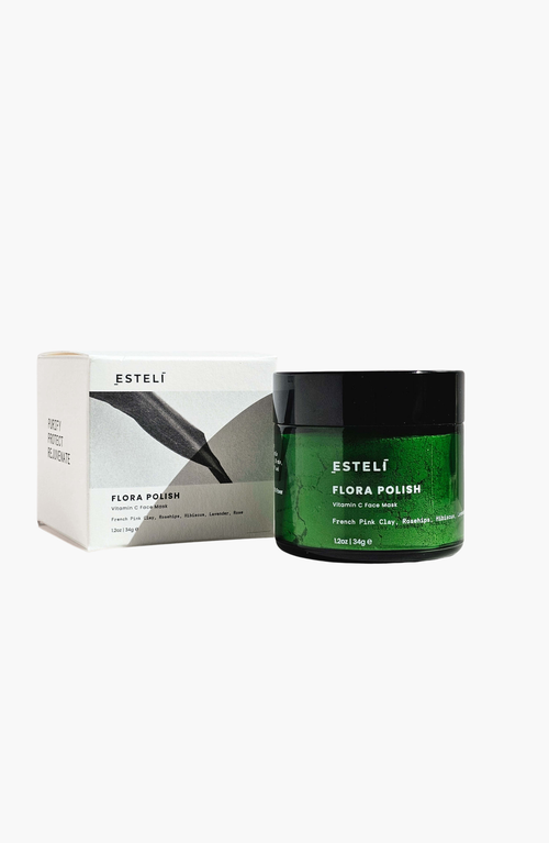 Esteli Flora Polish Vitamin C Face Mask Face In Dark Green