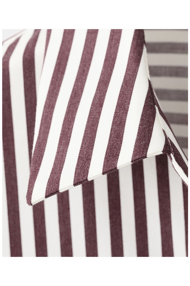 Stripe Cotton Blend Button-Up Shirt, Alternate, color, ECRU