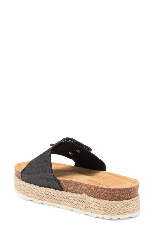 Wild Diva Lounge Adra Platform Slide Sandal In Black
