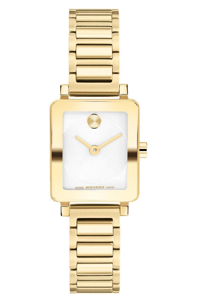 Movado Mini Bold Evolution 2.0 Tank Bracelet Watch, 20mm x 23mm, Main, color, Silver