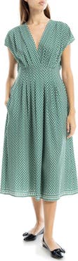 MAX STUDIO Front Pleat Midi Dress
