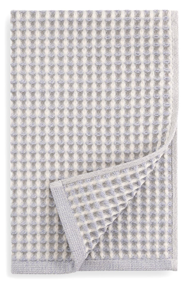 Pure Yarn Dyed Cotton Waffle 4-Piece Bath & Hand Towel Set, Alternate, color, CHAMBRAY BLUE