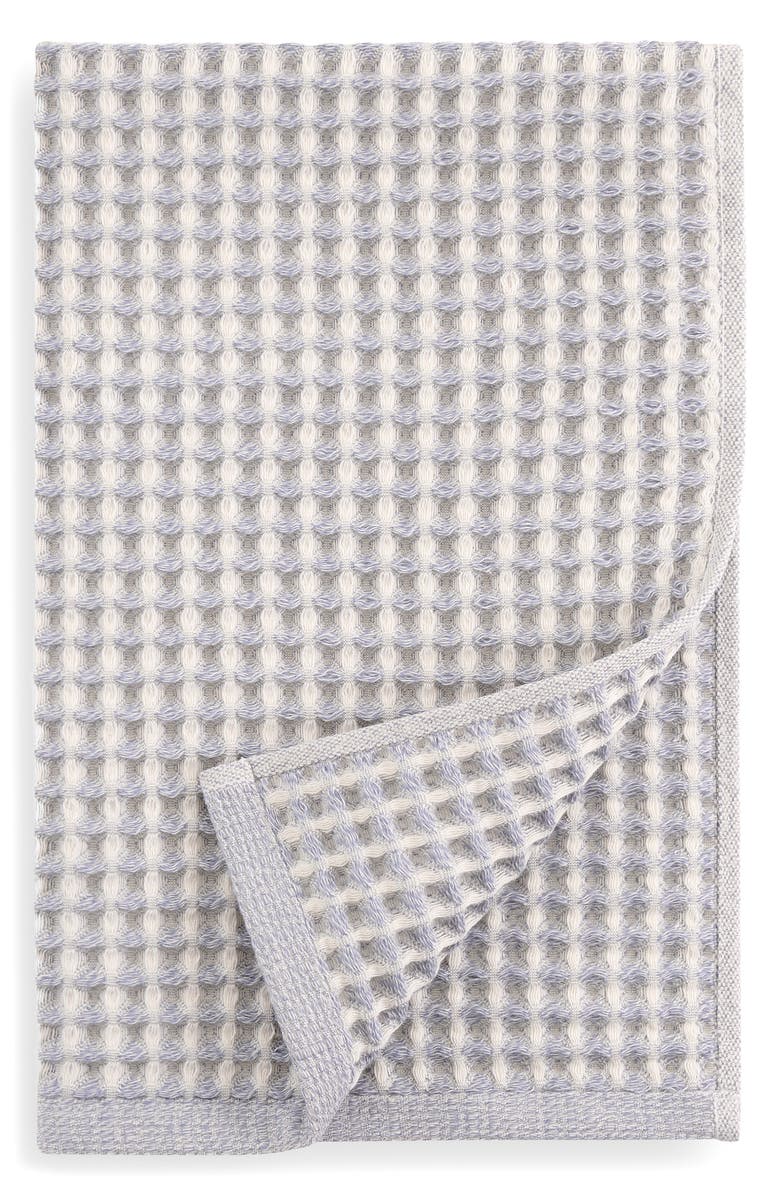 DKNY Pure Pure Yarn Dyed Cotton Waffle 4-Piece Bath & Hand Towel Set, Alternate, color, Chambray Blue
