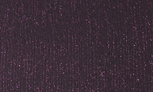 Karen Kane Metallic Knit Side Drape Long Sleeve Top In Purple
