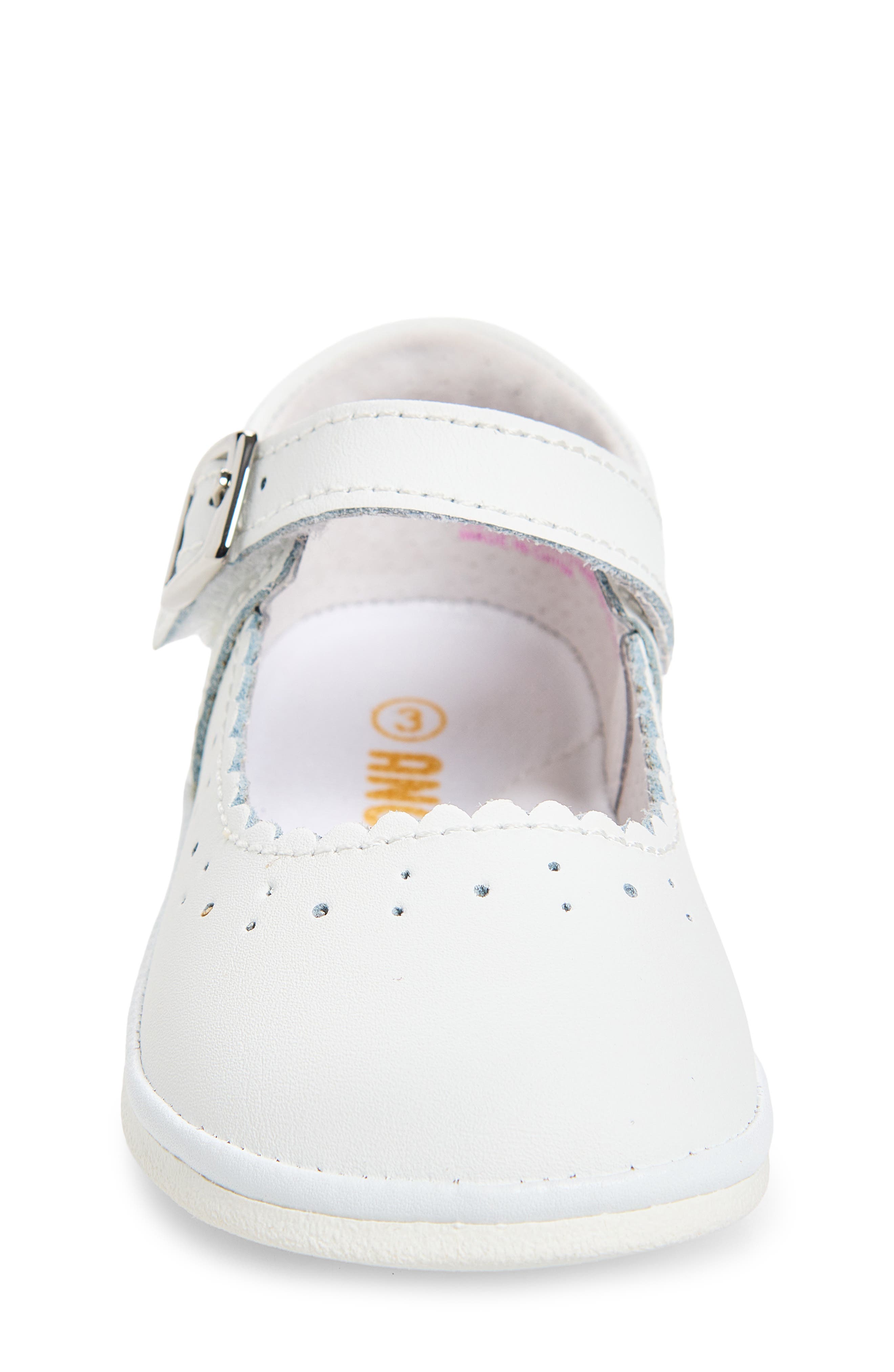 Kids' Scarlett Scalloped Mary Jane, Alternate, color, WHITE