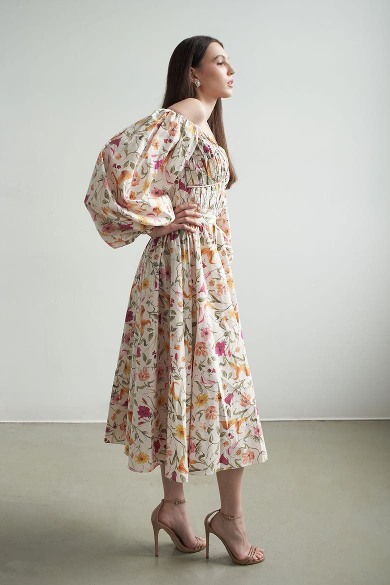 Rosa Dress in Flora, Alternate, color, Floral